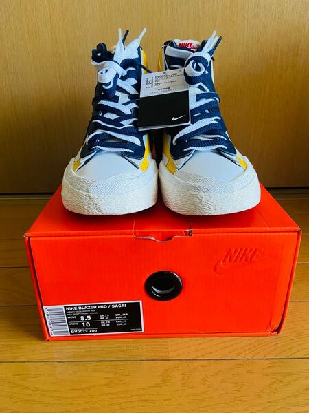 sacai × Nike Blazer Mid "Yellow/Navy"