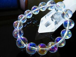 ◆夢見の石☆ニューヨーク オーバル★★天然ハーキマーダイヤモンド ドリームクリスタル 水晶 ブレスレット 12.5mm★ｔa495