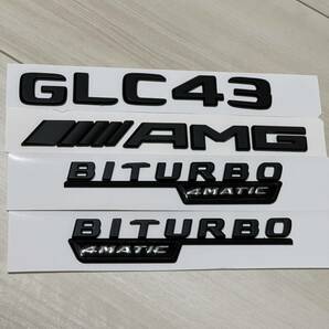 メルセデスベンツAMG GLC43 艶あり黒 グロスブラック エンブレム ステッカー ステッカーの画像1