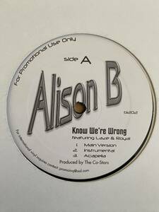 Alison B - Know We're Wrong (12, Promo) Freeway feat. Jay-Z & Beanie Sigel - What We Do