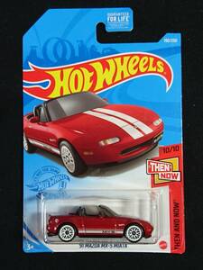 ★ホットウィール★しわあり '91 MAZDA MX-5 MIATA マツダ ロードスター ミアータ 赤/レッド THEN AND NOW HotWheels HW (送料220円～)