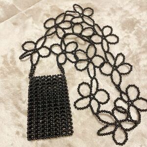  hand made beads flower iPhone case smartphone case pochette type 