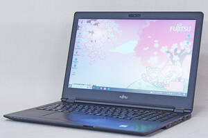 【1円～】軽量薄ボディ1.74kg！Office2021搭載15.6型FHD液晶快適快速PC！LIFEBOOK U758/S i5-8350U 8GB SSD256GB Win10