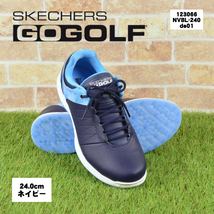 訳アリ SKECHERS ゴルフシューズ 24,0㎝ ネイビー▼123066-NVBL-240-de01▼新品 スケッチャーズ GO GOLF レディース 靴 シューズ Y1_画像1