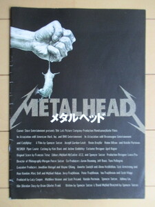 【映画 パンフレット】「メタルヘッド METALHEAD」　監督:スペンサー・サッサ　2011年　※傷み有　/ナタリー・ポートマン