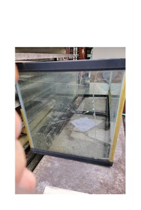 C2A【棚030327-4】水道活魚用アクリル板ガラス90×40cｍ巾 高さ40cm ガラス割れ 枠は正常 ガラスかアクリル板入替必要
