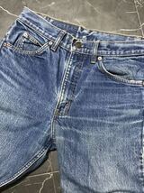 良色 雰囲気抜群 Levi's 505 リーバイス デニムパンツ ジーンズ ジーパン コットン 裏 324 ヴィンテージ 78cm W31 501 オレンジタブ_画像8