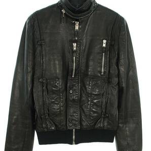 ディオールオム Dior HOMME 07SS 7E3540320002 サイズ:44 ジップアップレザージャケット 中古 SB01の画像1