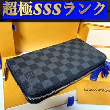 425【超極ＳＳＳランク】★ルイヴィトン★ジップ 長財布 オーガナイザー ダミエ グラフィット★正規品★_画像1