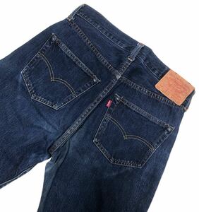 7509《LVC LEVI'S リーバイス》激シブ色落ち 希少バレンシア製 1955年 50'S 55501 501XX 色落ち加工 インディゴデニム ジーンズ W32L36