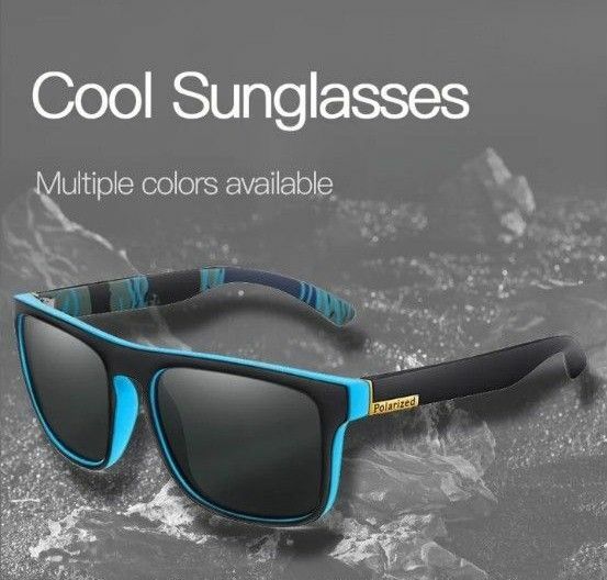 偏光サングラス UV400紫外線カット デザインサングラス　ブラックミラー