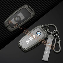 BMW スマート キーケース 車 キーカバー キーホルダー 電波障害なし 優質なTPU材料を使用して 耐衝撃◆B番 深錆色/グレー_画像5