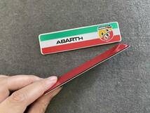 アバルト ABARTH★10*2.6CM★ カーステッカー エンブレム プレート アルミ製 フェンダーバッジ シール 傷を隠す 2枚セット 505番_画像5