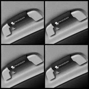 プジョー PEUGEOT ルーフハンドル保護カバー 車グリップカバー ルーフハンドル装飾 取っ手カバー キズ防止 4個セット ブラック