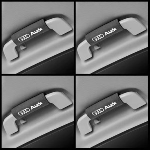 アウディ AUDI グレー ルーフハンドル保護カバー 車グリップカバー ルーフハンドル装飾 取っ手カバー キズ防止 4個セット グレー