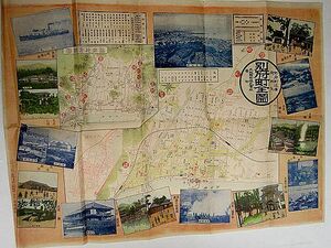 大正五年の別府の古地図　　　別府町全図　　　５４　x　４０