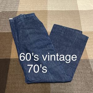 60's 70's vintage denim trousers ビンテージ デニム スラックス トラウザー パンツ ワーク