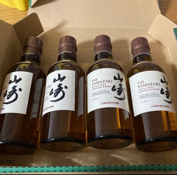 サントリーシングルモルトウイスキー 山崎 180ml 4本セット