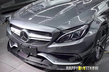 メルセデス ベンツ Cクラス W205 セダン ワゴン C63 AMG カーボン フロント リップ スポイラー B型 2015+_画像6