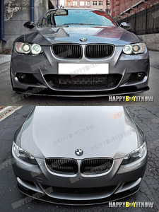 限定色塗装 艶あり黒 BMW E92 クーペ Mスポーツ フロントリップスポイラー K2型 2005-2010 FL-50621