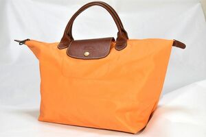 ●ビンテージ ロンシャン プリアージュ LONGCHAMP トートバッグ 型押しカーフレザー Mサイズ