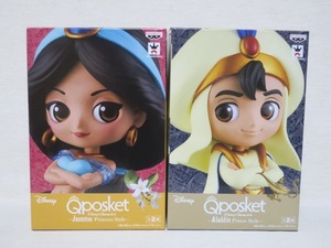 ディズニー Q posket アラジン&ジャスミン Aカラー Disney Characters Aladdin Prince Jasmine Princess Style フィギュア