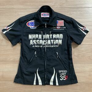 NHRA Shirt 全米ホットロッド協会 ドラッグレース レースシャツ レディース 9号 Mサイズ ユーズド