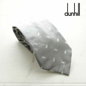 Dunhill ダンヒル ネクタイ 総柄 シルク100% メンズ フォーマル グレー@TC102