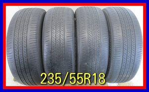 ■中古タイヤ■　235/55R18 100H BRIDGESTONE ECOPIA H/L422 PLUS ハリアー RAV4 ヴァンガード等 激安 夏タイヤ 送料無料 A826