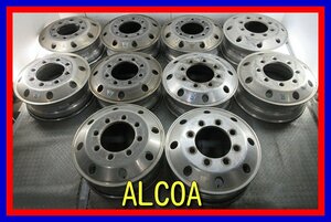 ■中古ホイール■　ALCOA アルミホイール 22.5インチ 7.50J +162 8H 285 JIS トラック 10本 大型車 激安 送料無料 D760