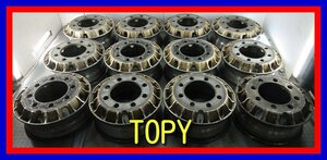 ■中古ホイール■　TOPY アルミホイール 19.5インチ 6.75J +147 8H 285 TB トラック 12本 大型車 激安 送料無料 D759