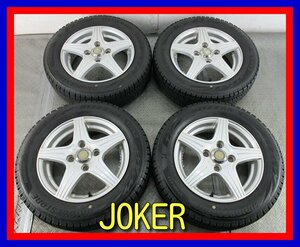 ■中古タイヤホイール■　JOKER アルミホイール 13インチ 4J +42 4H 100 BRIDGESTONE VRX2 155/65R13 73Q 軽自動車 激安 送料無料 J820