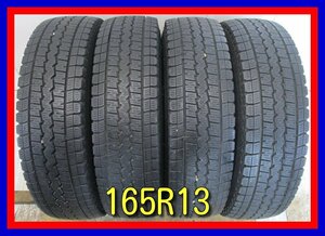 ■中古タイヤ■　165R13 8PR LT DUNLOP WINTERMAXX SV01 サクシード プロボックス ADバン等 冬タイヤ スタッドレス　送料無料　A837