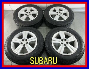 ■中古タイヤホイール■　SUBARU フォレスター 純正 16インチ 6.5J +48 5H 100 BRIDGESTONE DUELER A/T694 215/65R16 激安 送料無料 J808