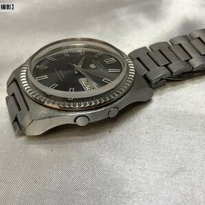【可動品】SEIKO セイコー Sport smatic ５ Deluxe 腕時計 7102783 黒文字盤 自動巻き の画像7