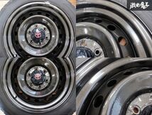 トヨタ純正 FJクルーザー スチール ホイール 17インチ 7.5J +15 PCD139.7 6穴 4本 ヨコハマ 215/60R17 タイヤ付 ハイエースにて ★ 棚1H21_画像2