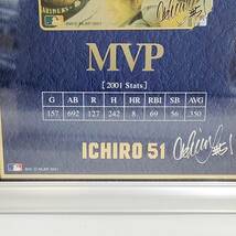 ●イチロー 2001 MVP テレホンカード ICHIRO 額付き 51 記念品 マリナーズ 50度 未使用 テレカ N366_画像4