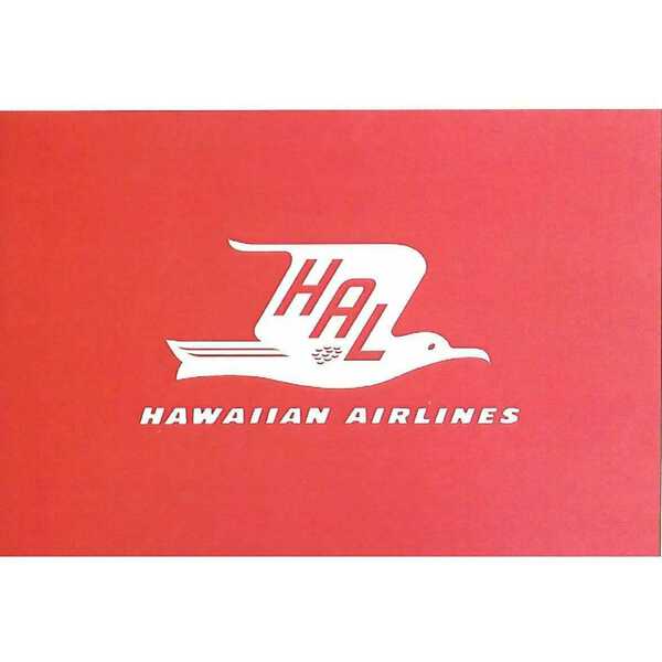 【新品未使用】ハワイアン航空 ポストカード 絵葉書 Hawaiian Airlines ハワイアン ハワイ ロゴ入り エアライングッズ 飛行機 航空会社 