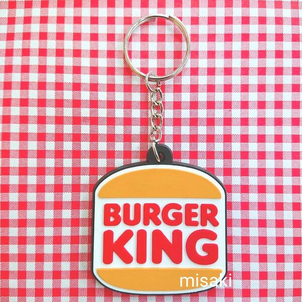 バーガーキング BURGER KING ラバーキーホルダー アメリカン バーガーショップ 可愛い ロゴ