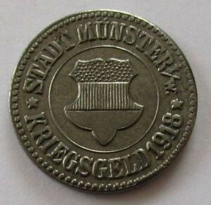 ドイツ ミュンスター 10ペニヒ 鉄貨 硬貨 ノートゲルト