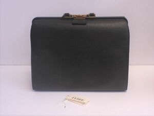 GIAN FRANCO　FERRE　ブラック　Made in ITALY 革のボストンバッグ　レザー　型押し　/19N6.1-32