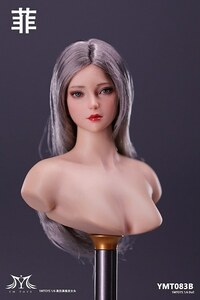 ★YM Toys★1/6 女性ヘッド（銀髪ロング）YMT-083B 6873