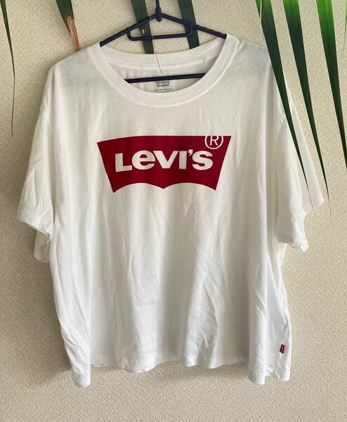 リーバイス　半袖Tシャツ　ホワイト　デニム　サムシング