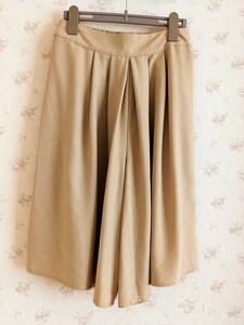 * tag equipped lady's gaucho pants s car cho beige waist 64~70 M spring summer *