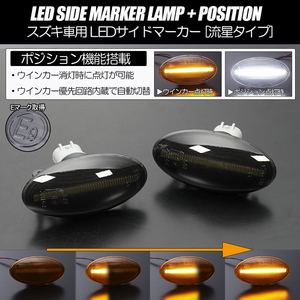 ポジション付き シーケンシャル LED サイドマーカー スモーク/白光 MR52S/MR92S/MR31S/MR41S ハスラー