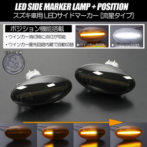 ポジション付き シーケンシャル LED サイドマーカー スモーク/白光 HE22S/HE33S ラパン (アルトラパン)