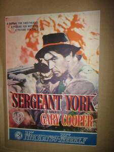 映画パンフレット ヨーク軍曹 Sergeant York Howard Hawks ハワード・ホークス Gary Cooper ゲーリー・クーパー ドン・シーゲル Don Siegel