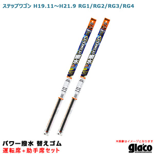 ガラコワイパー パワー撥水 替えゴム 車種別セット ステップワゴン H19.11～H21.9 RG1/RG2/RG3/RG4 運転席+助手席 ソフト99 ht