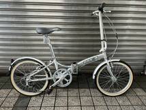 超希少、未走行☆【DAHON】ミニベロ 折り畳み自転車 小径車 20インチ 7速　シルバー_画像4