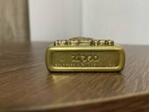 1円スタート 送料無料 Marlboro Zippoライター マールボロ ジッポー オイルライター AntiqueBrass 真鍮 中古品 実物写真_画像4